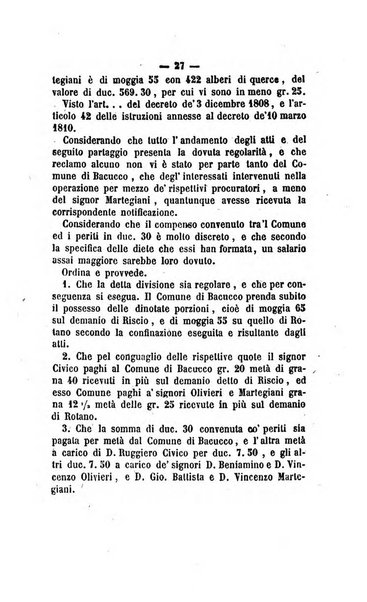 Bullettino delle ordinanze de' commissarj ripartitori de' demanj ex feudali e comunali nelle province dei rr.dd. al di qua del Faro in appendice degli atti eversivi della feudalita