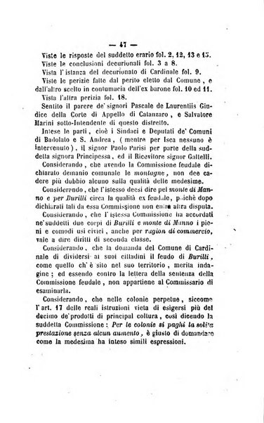 Bullettino delle ordinanze de' commissarj ripartitori de' demanj ex feudali e comunali nelle province dei rr.dd. al di qua del Faro in appendice degli atti eversivi della feudalita