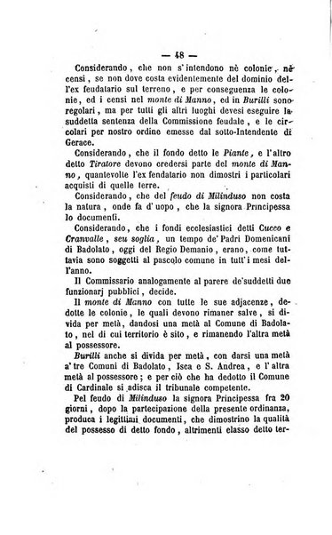 Bullettino delle ordinanze de' commissarj ripartitori de' demanj ex feudali e comunali nelle province dei rr.dd. al di qua del Faro in appendice degli atti eversivi della feudalita