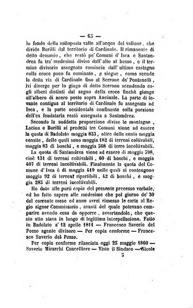 Bullettino delle ordinanze de' commissarj ripartitori de' demanj ex feudali e comunali nelle province dei rr.dd. al di qua del Faro in appendice degli atti eversivi della feudalita