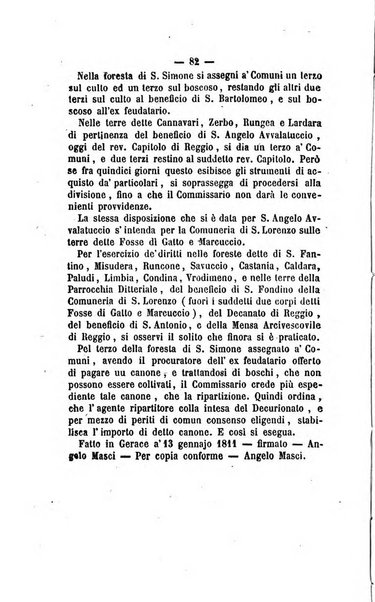 Bullettino delle ordinanze de' commissarj ripartitori de' demanj ex feudali e comunali nelle province dei rr.dd. al di qua del Faro in appendice degli atti eversivi della feudalita