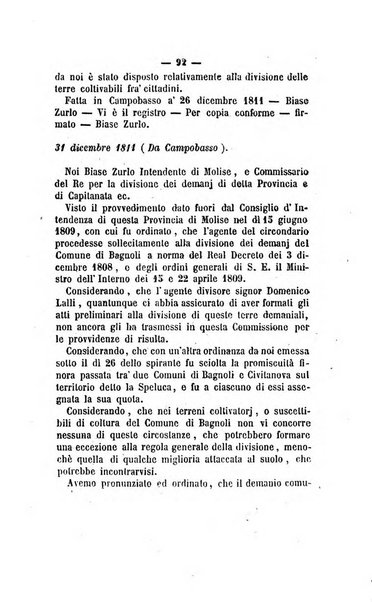 Bullettino delle ordinanze de' commissarj ripartitori de' demanj ex feudali e comunali nelle province dei rr.dd. al di qua del Faro in appendice degli atti eversivi della feudalita