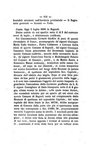 Bullettino delle ordinanze de' commissarj ripartitori de' demanj ex feudali e comunali nelle province dei rr.dd. al di qua del Faro in appendice degli atti eversivi della feudalita