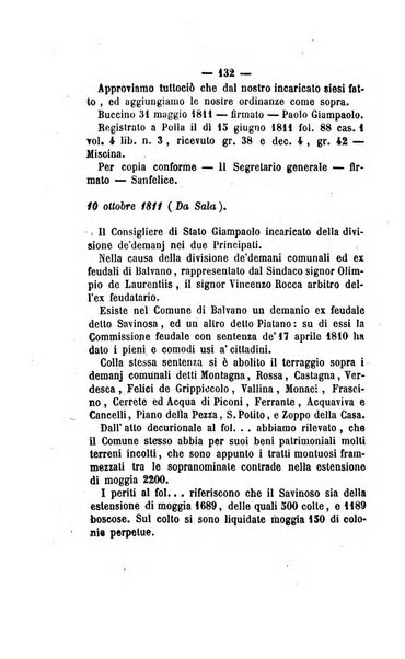 Bullettino delle ordinanze de' commissarj ripartitori de' demanj ex feudali e comunali nelle province dei rr.dd. al di qua del Faro in appendice degli atti eversivi della feudalita