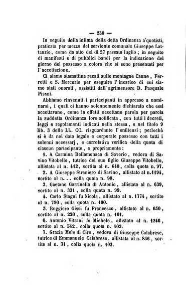 Bullettino delle ordinanze de' commissarj ripartitori de' demanj ex feudali e comunali nelle province dei rr.dd. al di qua del Faro in appendice degli atti eversivi della feudalita