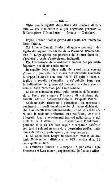 Bullettino delle ordinanze de' commissarj ripartitori de' demanj ex feudali e comunali nelle province dei rr.dd. al di qua del Faro in appendice degli atti eversivi della feudalita