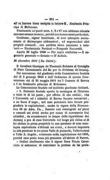 Bullettino delle ordinanze de' commissarj ripartitori de' demanj ex feudali e comunali nelle province dei rr.dd. al di qua del Faro in appendice degli atti eversivi della feudalita