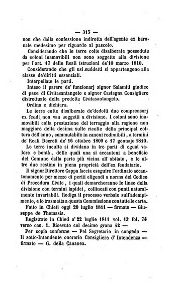 Bullettino delle ordinanze de' commissarj ripartitori de' demanj ex feudali e comunali nelle province dei rr.dd. al di qua del Faro in appendice degli atti eversivi della feudalita