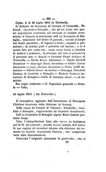 Bullettino delle ordinanze de' commissarj ripartitori de' demanj ex feudali e comunali nelle province dei rr.dd. al di qua del Faro in appendice degli atti eversivi della feudalita