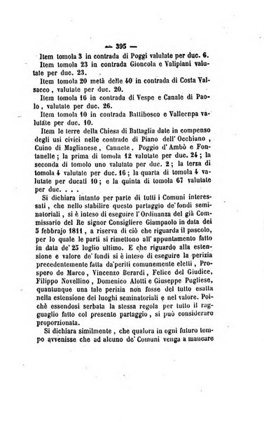 Bullettino delle ordinanze de' commissarj ripartitori de' demanj ex feudali e comunali nelle province dei rr.dd. al di qua del Faro in appendice degli atti eversivi della feudalita