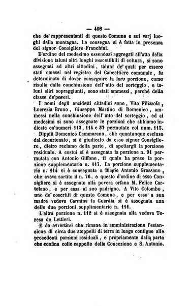 Bullettino delle ordinanze de' commissarj ripartitori de' demanj ex feudali e comunali nelle province dei rr.dd. al di qua del Faro in appendice degli atti eversivi della feudalita