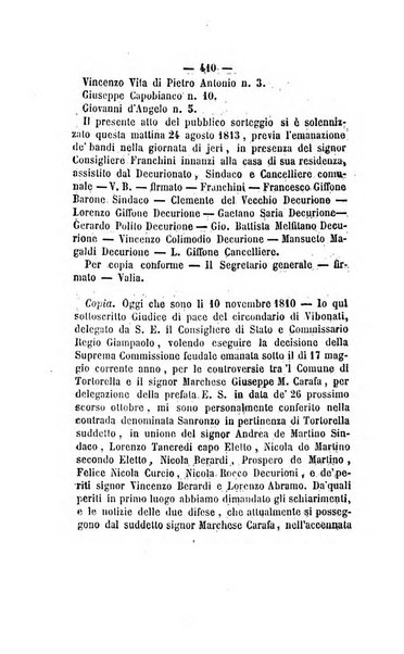 Bullettino delle ordinanze de' commissarj ripartitori de' demanj ex feudali e comunali nelle province dei rr.dd. al di qua del Faro in appendice degli atti eversivi della feudalita