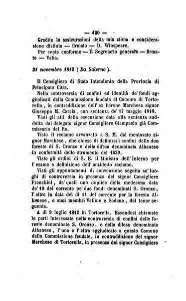 Bullettino delle ordinanze de' commissarj ripartitori de' demanj ex feudali e comunali nelle province dei rr.dd. al di qua del Faro in appendice degli atti eversivi della feudalita