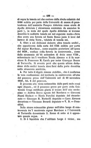 Bullettino delle ordinanze de' commissarj ripartitori de' demanj ex feudali e comunali nelle province dei rr.dd. al di qua del Faro in appendice degli atti eversivi della feudalita