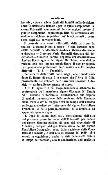 Bullettino delle ordinanze de' commissarj ripartitori de' demanj ex feudali e comunali nelle province dei rr.dd. al di qua del Faro in appendice degli atti eversivi della feudalita