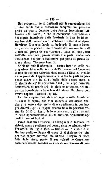 Bullettino delle ordinanze de' commissarj ripartitori de' demanj ex feudali e comunali nelle province dei rr.dd. al di qua del Faro in appendice degli atti eversivi della feudalita