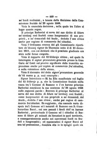 Bullettino delle ordinanze de' commissarj ripartitori de' demanj ex feudali e comunali nelle province dei rr.dd. al di qua del Faro in appendice degli atti eversivi della feudalita