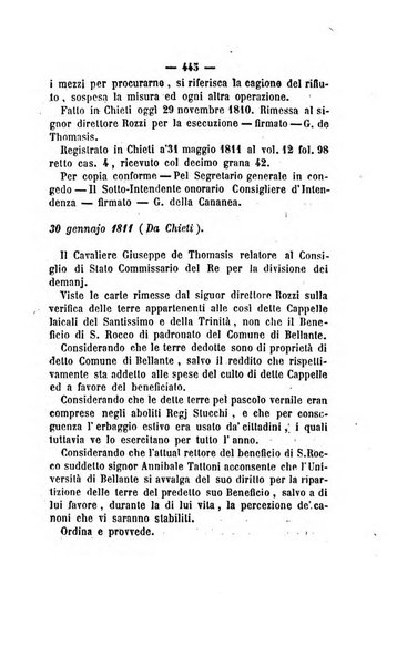 Bullettino delle ordinanze de' commissarj ripartitori de' demanj ex feudali e comunali nelle province dei rr.dd. al di qua del Faro in appendice degli atti eversivi della feudalita