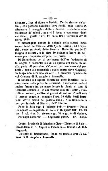 Bullettino delle ordinanze de' commissarj ripartitori de' demanj ex feudali e comunali nelle province dei rr.dd. al di qua del Faro in appendice degli atti eversivi della feudalita