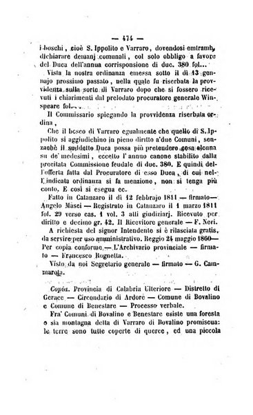 Bullettino delle ordinanze de' commissarj ripartitori de' demanj ex feudali e comunali nelle province dei rr.dd. al di qua del Faro in appendice degli atti eversivi della feudalita