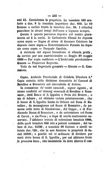 Bullettino delle ordinanze de' commissarj ripartitori de' demanj ex feudali e comunali nelle province dei rr.dd. al di qua del Faro in appendice degli atti eversivi della feudalita