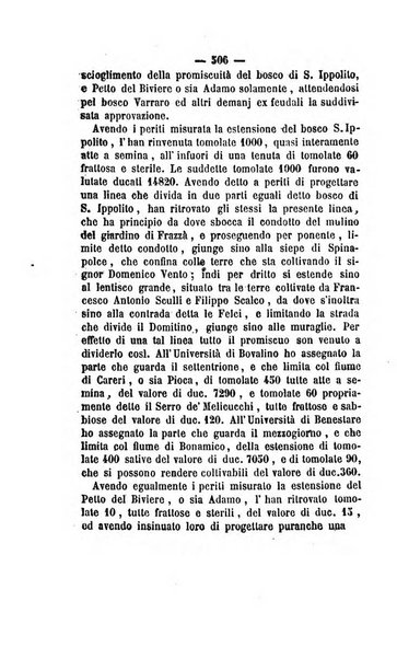 Bullettino delle ordinanze de' commissarj ripartitori de' demanj ex feudali e comunali nelle province dei rr.dd. al di qua del Faro in appendice degli atti eversivi della feudalita