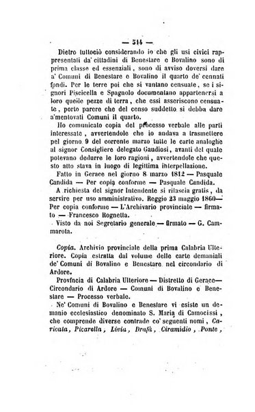 Bullettino delle ordinanze de' commissarj ripartitori de' demanj ex feudali e comunali nelle province dei rr.dd. al di qua del Faro in appendice degli atti eversivi della feudalita