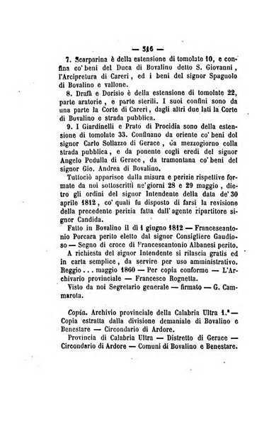 Bullettino delle ordinanze de' commissarj ripartitori de' demanj ex feudali e comunali nelle province dei rr.dd. al di qua del Faro in appendice degli atti eversivi della feudalita