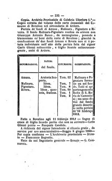 Bullettino delle ordinanze de' commissarj ripartitori de' demanj ex feudali e comunali nelle province dei rr.dd. al di qua del Faro in appendice degli atti eversivi della feudalita