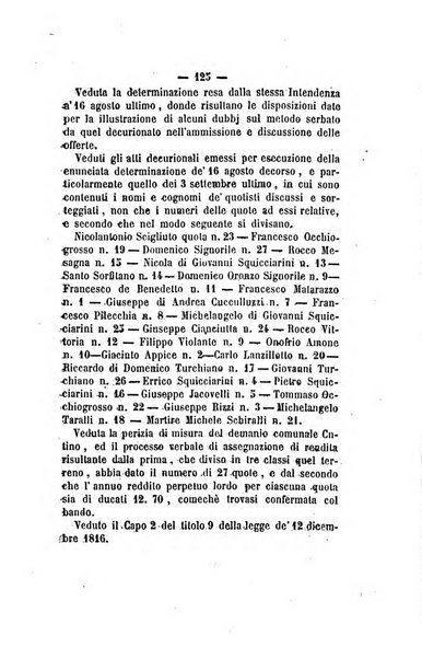 Bullettino delle ordinanze de' commissarj ripartitori de' demanj ex feudali e comunali nelle province napoletane in appendice degli atti eversivi della feudalita