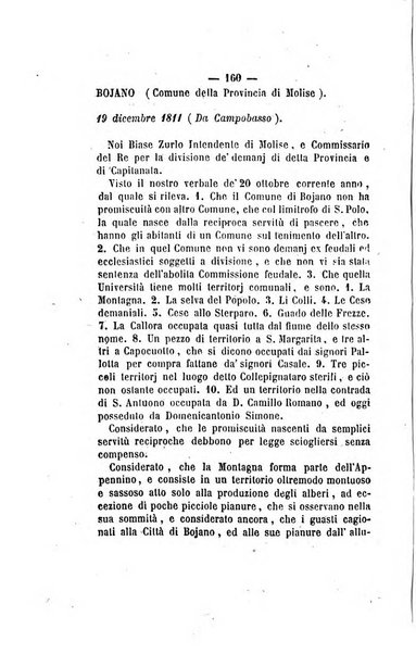 Bullettino delle ordinanze de' commissarj ripartitori de' demanj ex feudali e comunali nelle province napoletane in appendice degli atti eversivi della feudalita