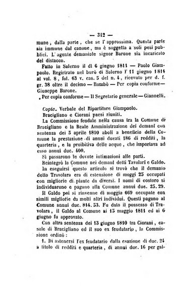 Bullettino delle ordinanze de' commissarj ripartitori de' demanj ex feudali e comunali nelle province napoletane in appendice degli atti eversivi della feudalita