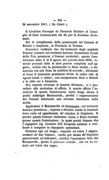 Bullettino delle ordinanze de' commissarj ripartitori de' demanj ex feudali e comunali nelle province napoletane in appendice degli atti eversivi della feudalita