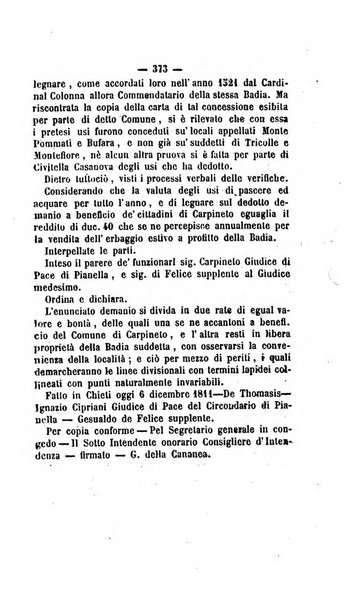 Bullettino delle ordinanze de' commissarj ripartitori de' demanj ex feudali e comunali nelle province napoletane in appendice degli atti eversivi della feudalita