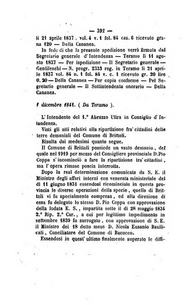 Bullettino delle ordinanze de' commissarj ripartitori de' demanj ex feudali e comunali nelle province napoletane in appendice degli atti eversivi della feudalita