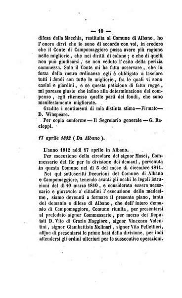 Bullettino delle ordinanze de' commissarj ripartitori de' demanj ex feudali e comunali nelle province napoletane in appendice degli atti eversivi della feudalita