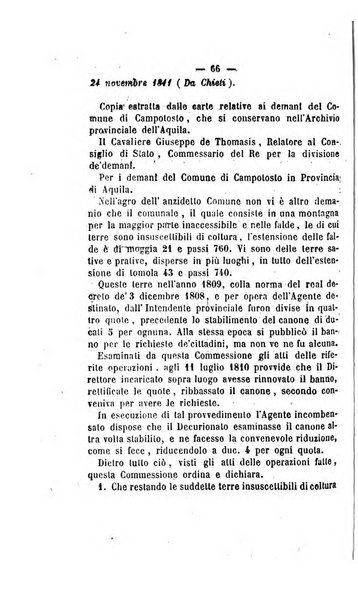 Bullettino delle ordinanze de' commissarj ripartitori de' demanj ex feudali e comunali nelle province napoletane in appendice degli atti eversivi della feudalita