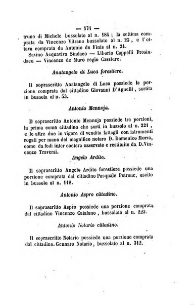 Bullettino delle ordinanze de' commissarj ripartitori de' demanj ex feudali e comunali nelle province napoletane in appendice degli atti eversivi della feudalita