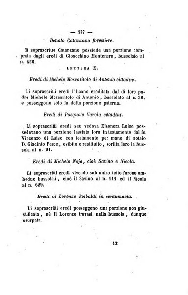 Bullettino delle ordinanze de' commissarj ripartitori de' demanj ex feudali e comunali nelle province napoletane in appendice degli atti eversivi della feudalita