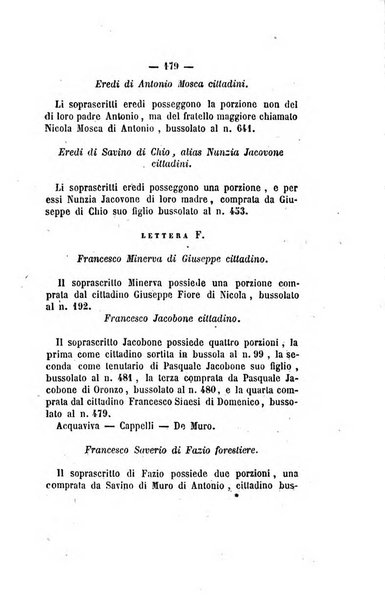 Bullettino delle ordinanze de' commissarj ripartitori de' demanj ex feudali e comunali nelle province napoletane in appendice degli atti eversivi della feudalita