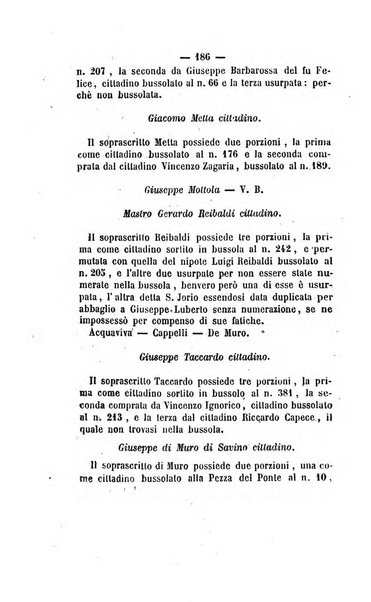 Bullettino delle ordinanze de' commissarj ripartitori de' demanj ex feudali e comunali nelle province napoletane in appendice degli atti eversivi della feudalita