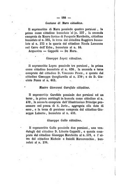 Bullettino delle ordinanze de' commissarj ripartitori de' demanj ex feudali e comunali nelle province napoletane in appendice degli atti eversivi della feudalita