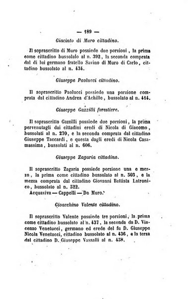 Bullettino delle ordinanze de' commissarj ripartitori de' demanj ex feudali e comunali nelle province napoletane in appendice degli atti eversivi della feudalita