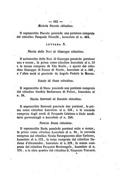 Bullettino delle ordinanze de' commissarj ripartitori de' demanj ex feudali e comunali nelle province napoletane in appendice degli atti eversivi della feudalita