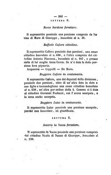 Bullettino delle ordinanze de' commissarj ripartitori de' demanj ex feudali e comunali nelle province napoletane in appendice degli atti eversivi della feudalita