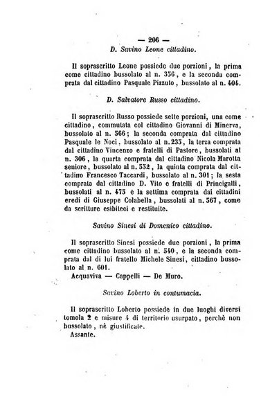 Bullettino delle ordinanze de' commissarj ripartitori de' demanj ex feudali e comunali nelle province napoletane in appendice degli atti eversivi della feudalita