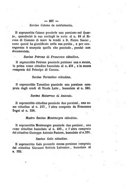 Bullettino delle ordinanze de' commissarj ripartitori de' demanj ex feudali e comunali nelle province napoletane in appendice degli atti eversivi della feudalita