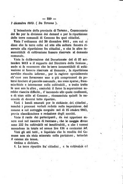 Bullettino delle ordinanze de' commissarj ripartitori de' demanj ex feudali e comunali nelle province napoletane in appendice degli atti eversivi della feudalita