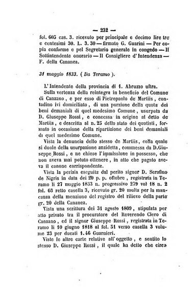 Bullettino delle ordinanze de' commissarj ripartitori de' demanj ex feudali e comunali nelle province napoletane in appendice degli atti eversivi della feudalita