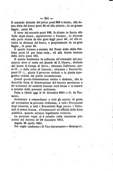 Bullettino delle ordinanze de' commissarj ripartitori de' demanj ex feudali e comunali nelle province napoletane in appendice degli atti eversivi della feudalita